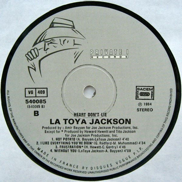 La Toya Jackson : Heart Don't Lie (LP, Album)