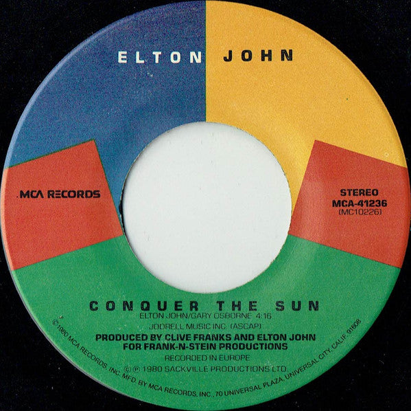 Elton John : Little Jeannie (7", Single, Glo)