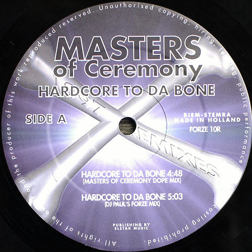 Masters Of Ceremony : Hardcore To Da Bone (1997 Remixes) (12")
