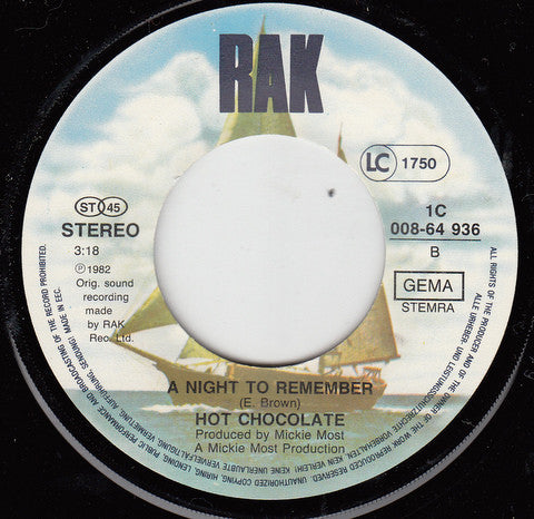 Hot Chocolate : Chances (7", Single)