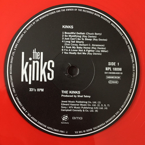 The Kinks : Kinks (LP, Album, Mono, Ltd, RE, RP, Red)
