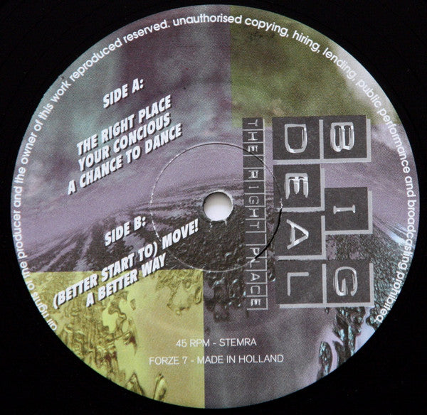 Big Deal : The Right Place (12")