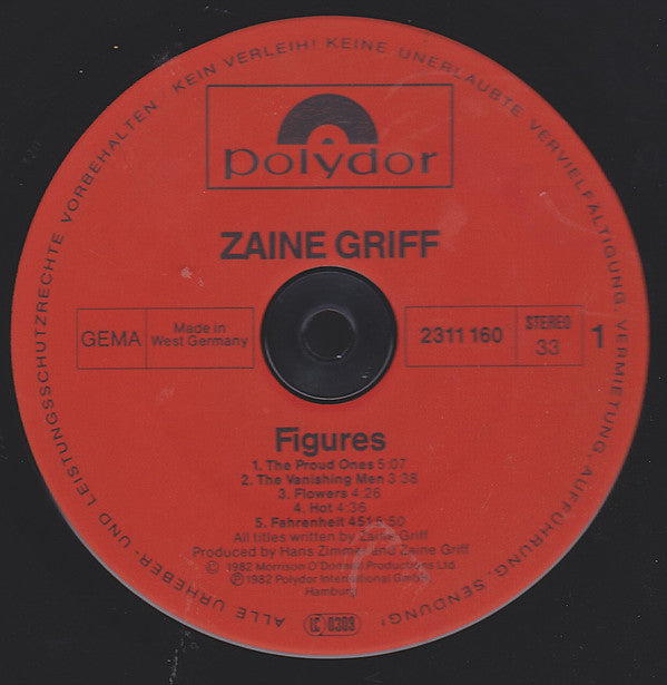 Zaine Griff : Figures (LP)