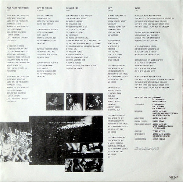 Barclay James Harvest : Glasnost (LP, Album)