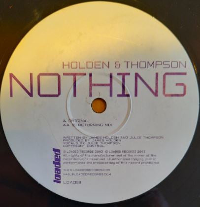 Holden* & Thompson* : Nothing (12", S/Edition)