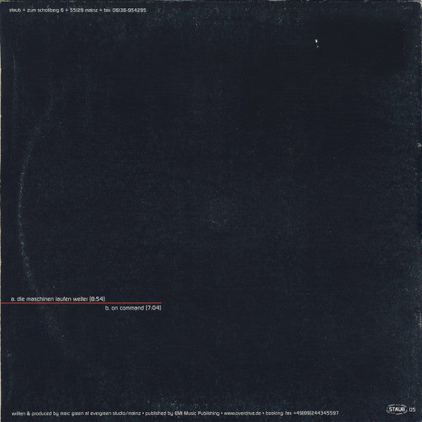 Marc Green Presents MG* : Die Maschinen Laufen Weiter (12")