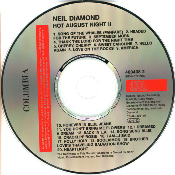 Neil Diamond : Hot August Night II (CD, Album, RE)