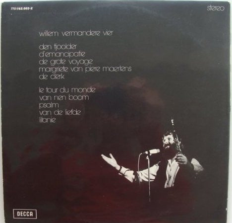 Willem Vermandere : Vier (LP, Album, Gat)