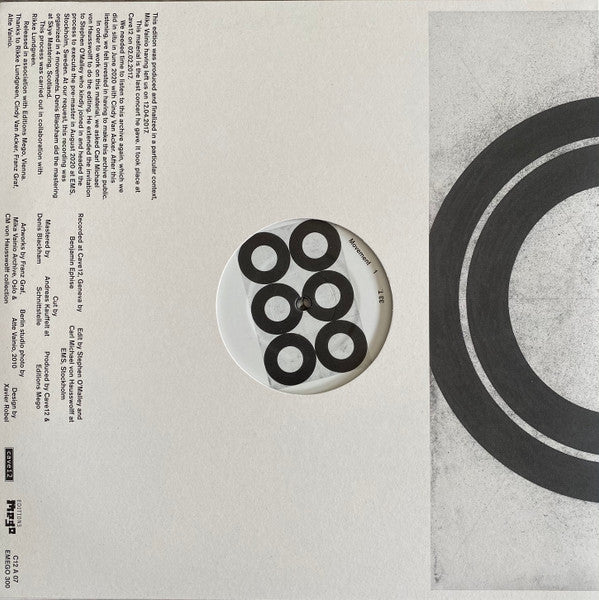 Mika Vainio : Last Live (2xLP)