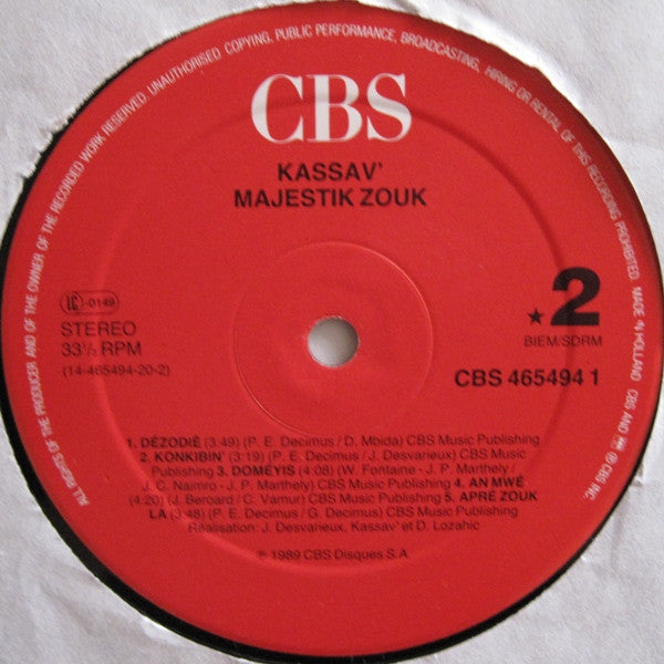 Kassav' : Majestik Zouk (LP, Album)
