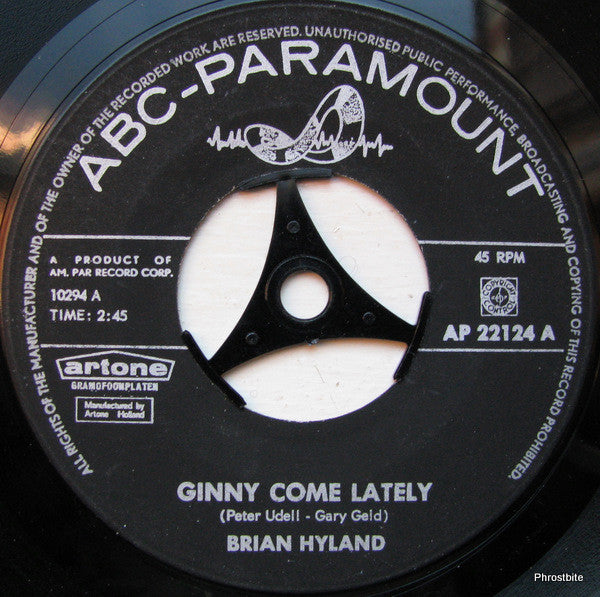 Brian Hyland : Ginny Come Lately (7")