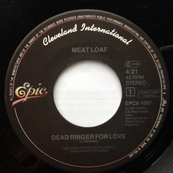 Meat Loaf : Dead Ringer For Love (7", Single)