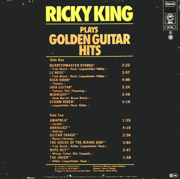 Ricky King : Plays Golden Guitar Hits (LP, Album)