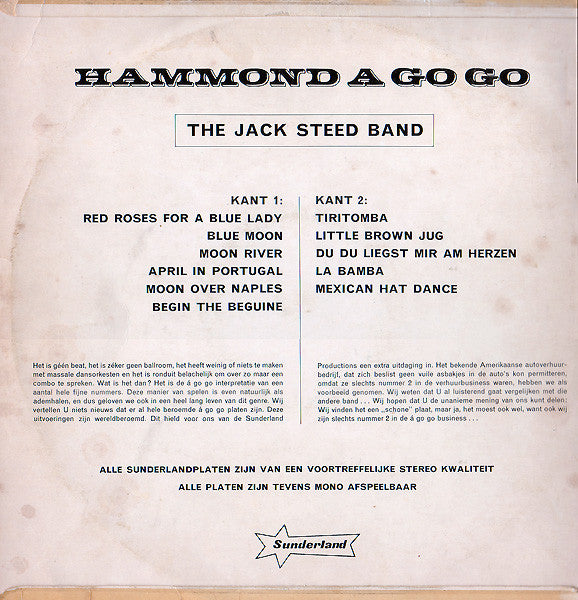 The Jack Steed Band : Hammond A Go Go (LP)