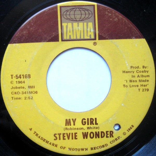 Stevie Wonder : My Girl / You Met Your Match (7", Single, Mono, ARP)