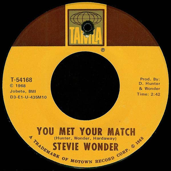 Stevie Wonder : My Girl / You Met Your Match (7", Single, Mono, ARP)