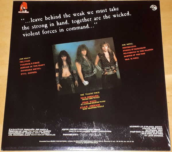 Exciter : Violence & Force (LP, Album, Promo)