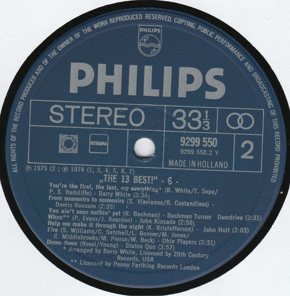 Various : The 13 Best Vol. 6 (LP, Comp)