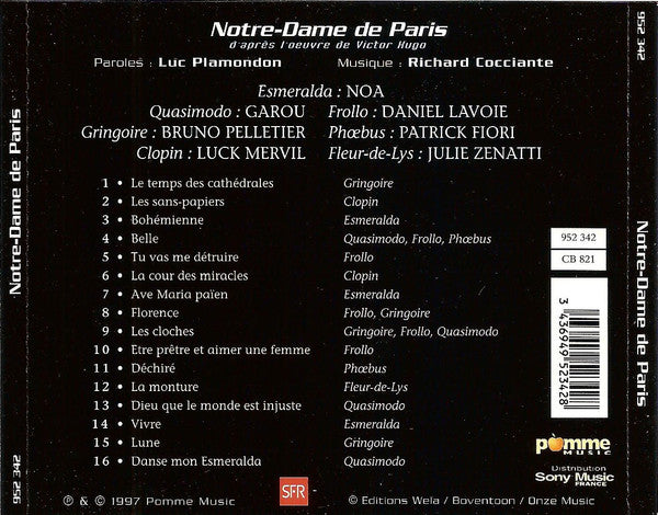Luc Plamondon, Riccardo Cocciante : Notre-Dame De Paris (CD, Album)
