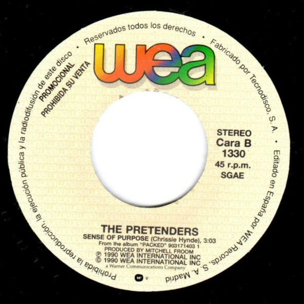 The Pretenders : Sense Of Purpose (7", Single, Promo)