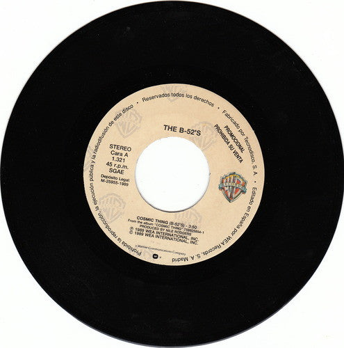 The B-52's : Cosmic Thing (7", Single, Promo)
