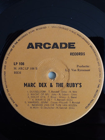Marc Dex & The Ruby's (2) : Marc Dex & The Ruby's (LP, Album)