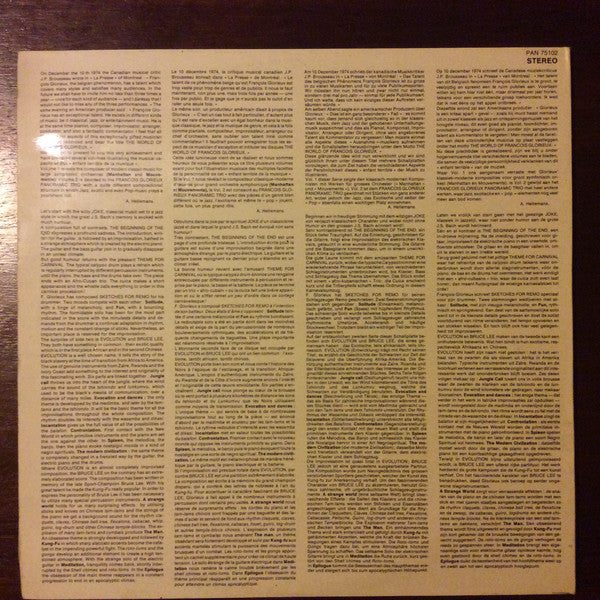 The François Glorieux Panoramic Trio Plays François Glorieux : The François Glorieux Panoramic Trio Plays Glorieux (LP, Album)