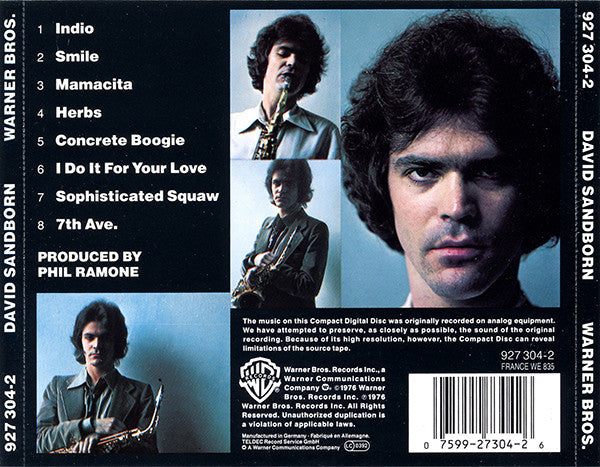 David Sanborn : Sanborn (CD, Album, RE)