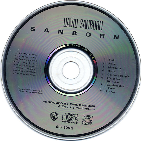David Sanborn : Sanborn (CD, Album, RE)