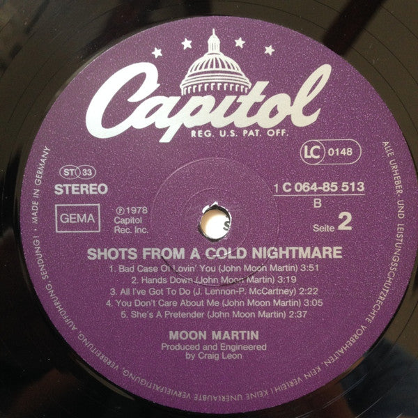 Moon Martin : Shots From A Cold Nightmare (LP, Album)