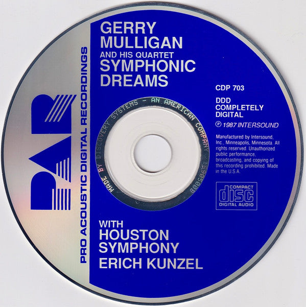 Gerry Mulligan, Erich Kunzel, Houston Symphony Orchestra : Symphonic Dreams (CD, Album)