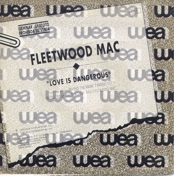 Fleetwood Mac : Love Is Dangerous (7", Single, Promo)
