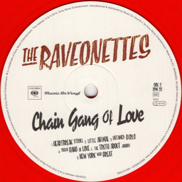 The Raveonettes : Chain Gang Of Love (LP, Album, Ltd, Num, RE, RP, Red)