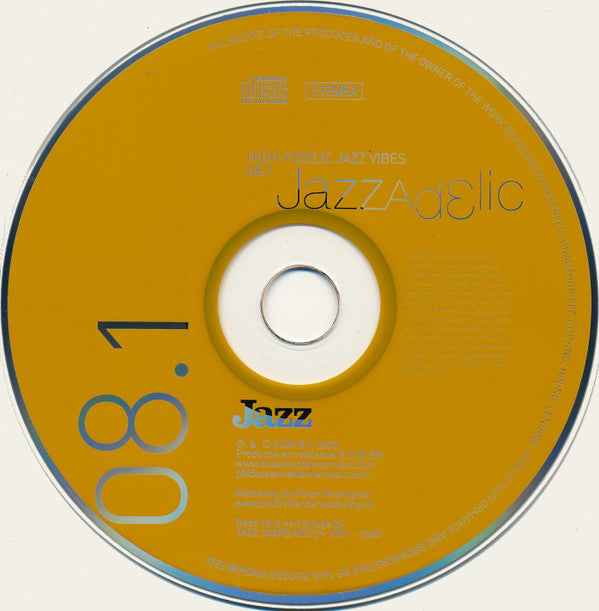 Various : Jazzadelic 08.1 High-Fidelic Jazz Vibes (CD, Comp, Promo)