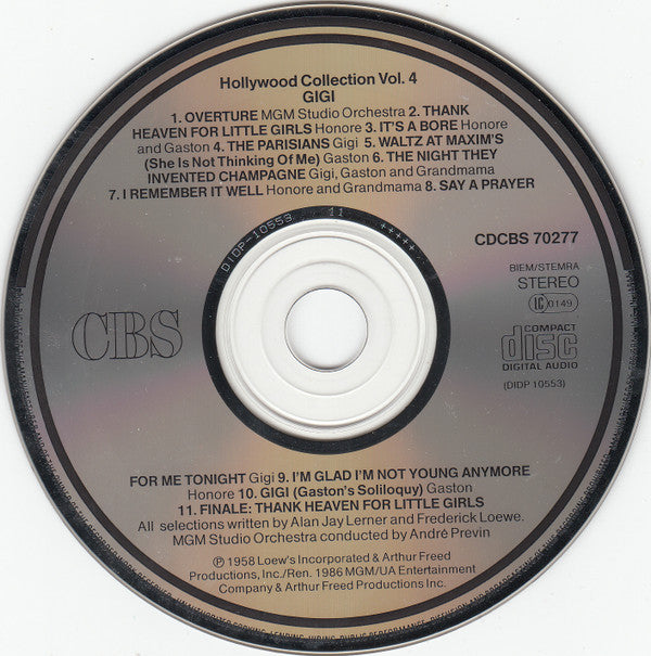 Various : Gigi (The Original Soundtrack Recording) (CD, Album, RE)