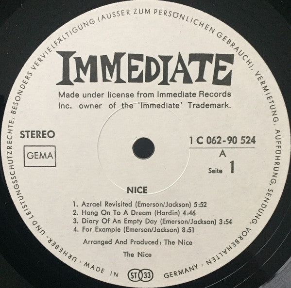 The Nice : Nice (LP, Album)