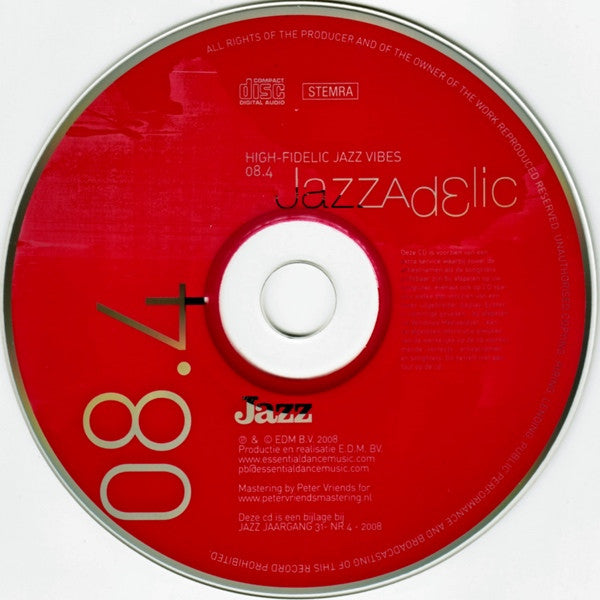 Various : Jazzadelic 08.4 High-Fidelic Jazz Vibes (CD, Comp, Promo)