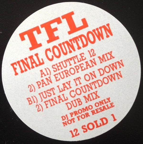 TFL : Final Countdown (12", Promo, W/Lbl)