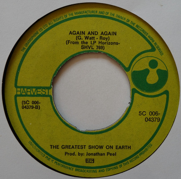 The Greatest Show On Earth : Real Cool World (7", Single)