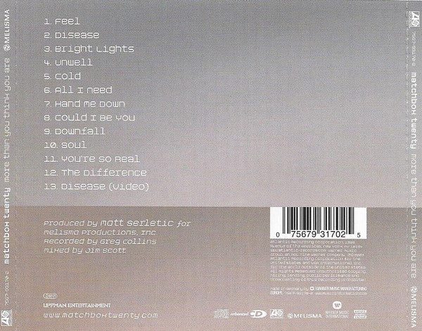 Matchbox Twenty : More Than You Think You Are (CD, Album, Enh)