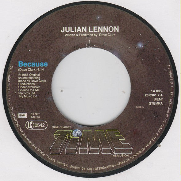 Julian Lennon : Because (7", Single)