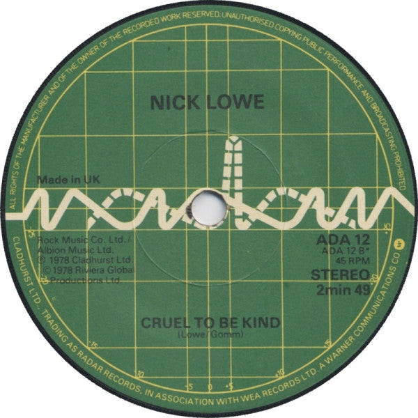 Nick Lowe : Little Hitler (7", Single, Sol)