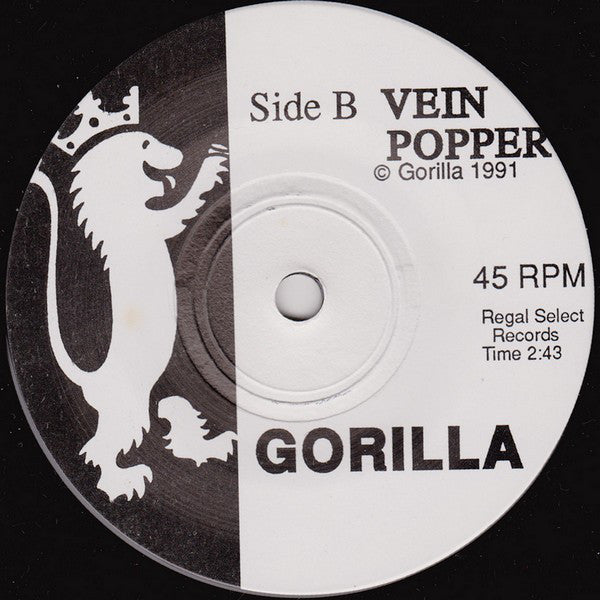 Gorilla (2) : Gone / Vein Popper (7", Single, Gre)