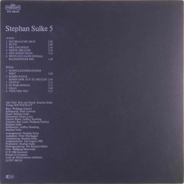 Stephan Sulke : Stephan Sulke 5 (LP, Album)