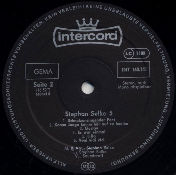Stephan Sulke : Stephan Sulke 5 (LP, Album)