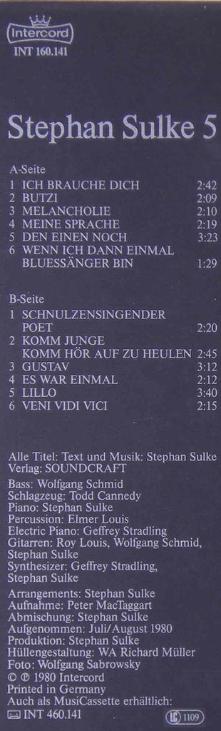 Stephan Sulke : Stephan Sulke 5 (LP, Album)