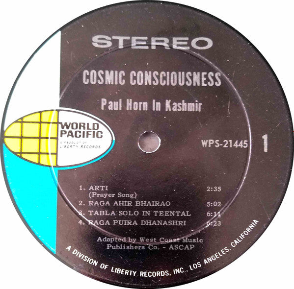 Paul Horn : Cosmic Consciousness - Paul Horn In Kashmir (LP, Album, Roc)