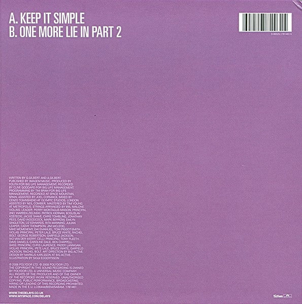 Delays : Keep It Simple (7", Single)