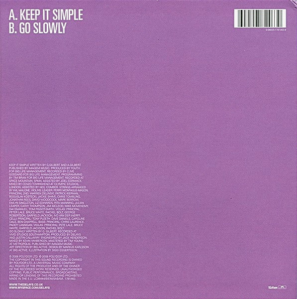 Delays : Keep It Simple (7", Single)