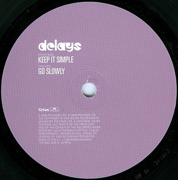 Delays : Keep It Simple (7", Single)